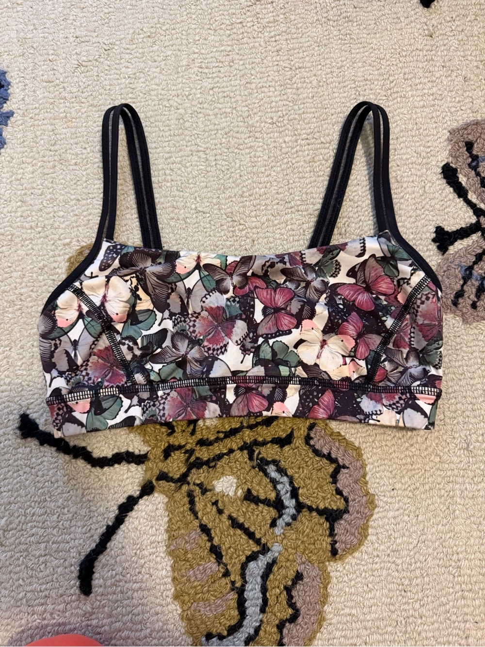 Lululemon LUXTREME Straight Up Bra in So Fly Butterfly Angel Wing Multi